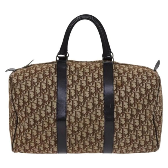 Christian Dior Trotter Canvas Boston Bag Brown Auth EC203 - Picture 2 of 16
